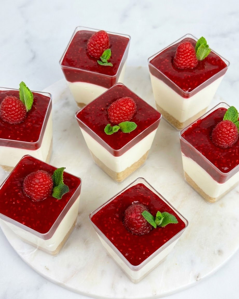 Raspberry Cheesecake in a Glass