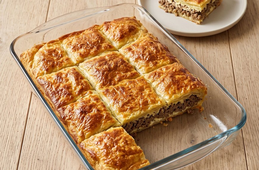 Cheesy Ground Beef Goulash Sheet Casserole