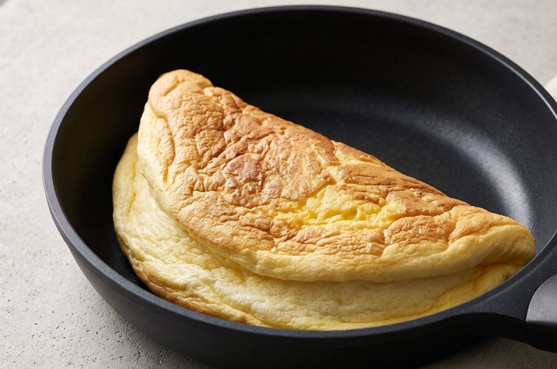Fluffy 3-Egg Soufflé Omelette with Cheese