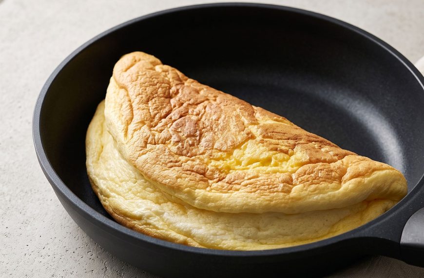 Fluffy 3-Egg Soufflé Omelette with Cheese